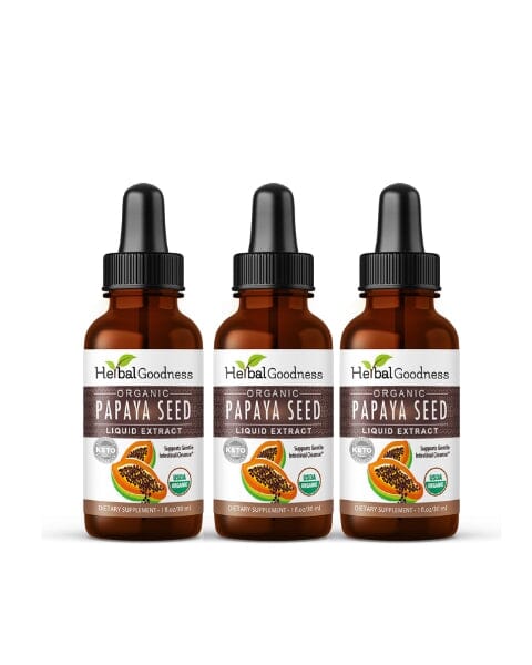 Papaya Seed - Organic 15X Liquid Extract - Colon & Gut Cleanse Liquid Extract Herbal Goodness 3 Units 