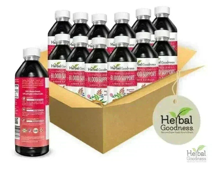 Papaya Leaf Extract Blood Support - Organic 1oz 15X Liquid Extract - Platelet Health Liquid Extract Herbal Goodness Case Qty (12) 