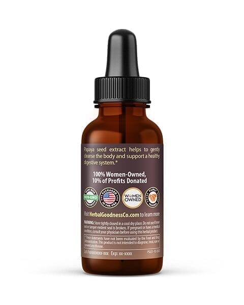 Papaya Seed - Organic 1oz 15X Liquid Extract - Colon & Gut Cleanse Liquid Extract Herbal Goodness 