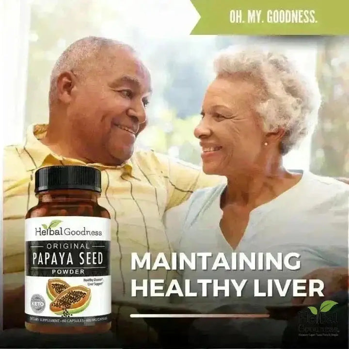 Papaya Seed Powder - 60/600mg Capsules - Gut &amp; Colon Cleanse Capsules Herbal Goodness 