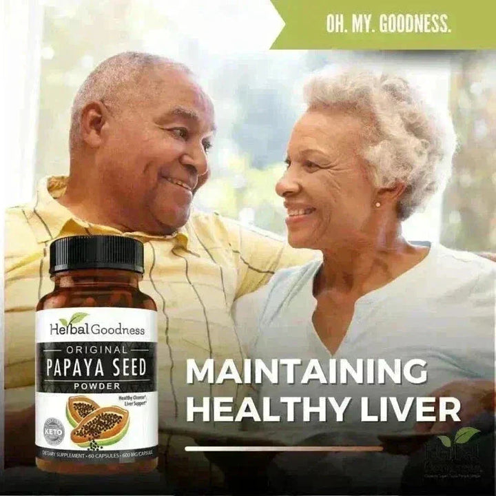 Papaya Seed Powder - 60/600mg Capsules - Gut & Colon Cleanse Capsules Herbal Goodness 