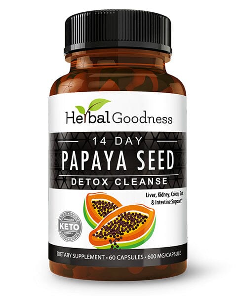 Papaya Seed Powder - Capsules 600mg - Healthy Cleanse, Liver Support - Herbal Goodness Capsules Herbal Goodness Unit- 60 Caps 