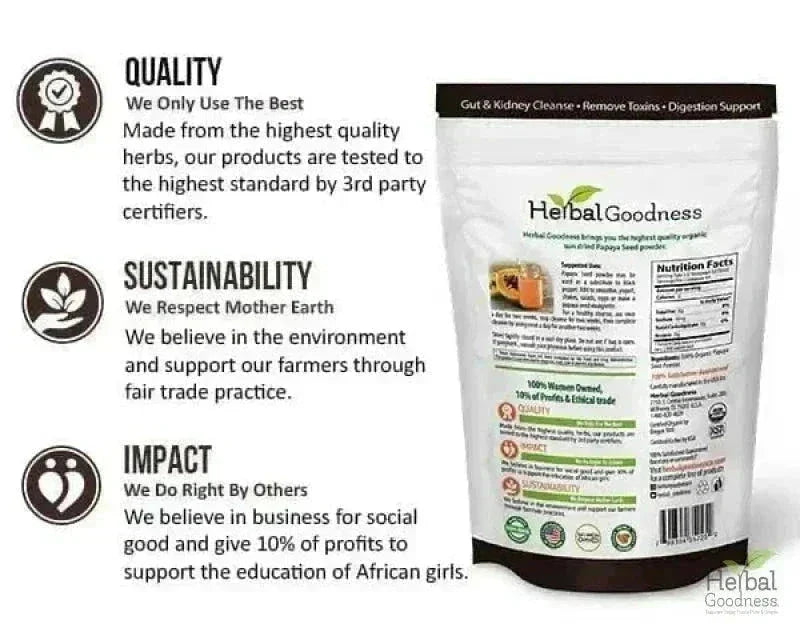 Papaya Seed Powder - Organic 4oz - Herbal Goodness Powder Herbal Goodness 