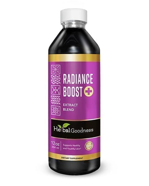 Radiance Boost Extract Blend - Liquid Tincture Natural - Glow, Radiant Skin, Supple Skin - Herbal Goodness Liquid Extract Herbal Goodness 12 oz 