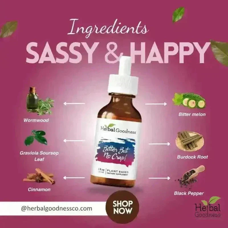 Bitter But No Crap - 2fl.oz - Detox & Cleanse Liquid Extract Herbal Goodness 