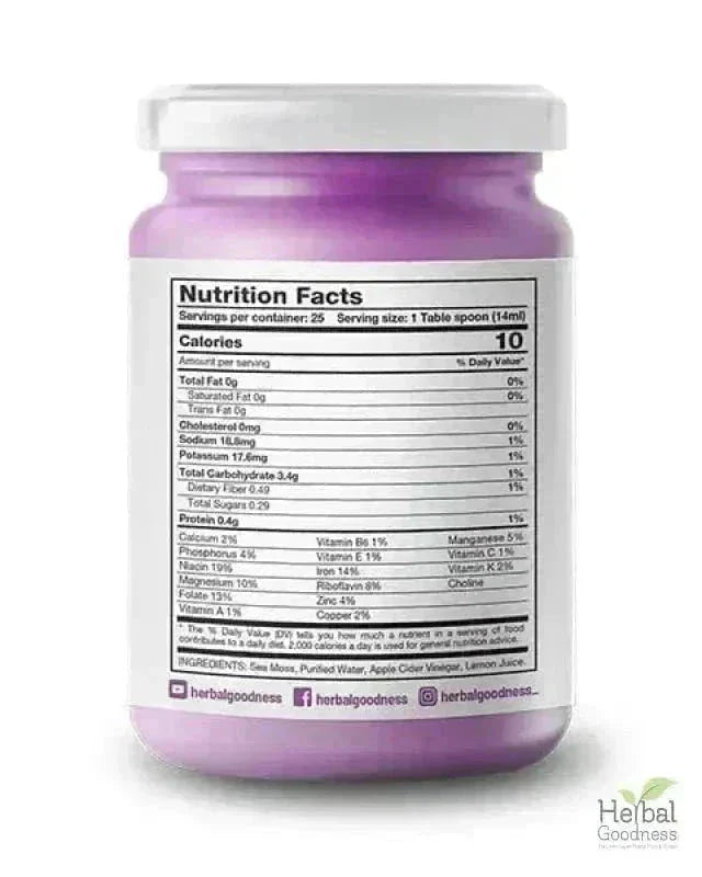 Sea Moss Gel 16 oz – Nutrient-Rich Superfood for Everyday Wellness Gels Herbal Goodness 