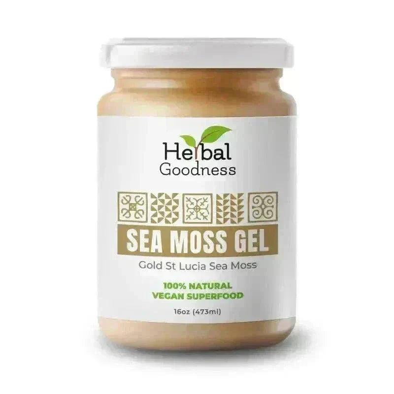 Sea Moss Gel 16 oz – Nutrient-Rich Superfood for Everyday Wellness Gels Herbal Goodness Unit (In Store) Gold 