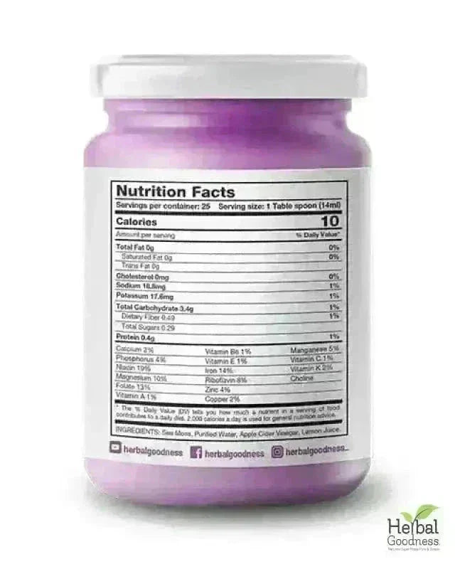 Sea Moss Gel 16 oz – Nutrient-Rich Superfood - IN-STORE PICK UP ONLY Gels Herbal Goodness 