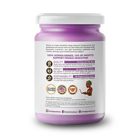 Sea Moss Gel 12 oz Superfood - Thyroid, Joint, Gut, Metabolism & Immune Support - Herbal Goodness - Herbal Goodness