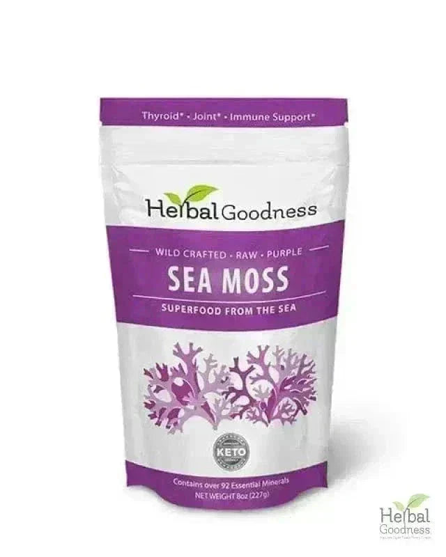 Sea Moss - Raw Dried Gold & Purple St Lucia Bulk Herb Herbal Goodness 8 oz Purple 