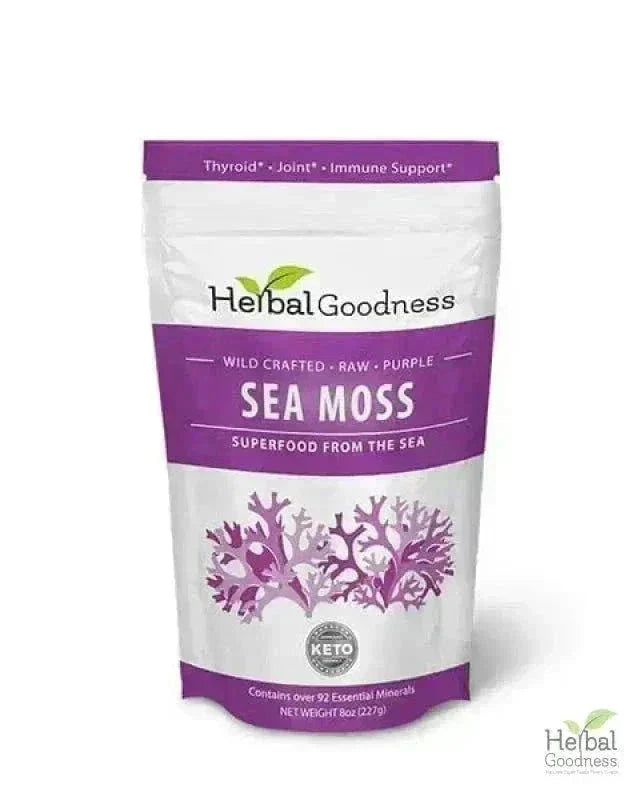 Sea Moss - Raw Dried Gold & Purple St Lucia Bulk Herb Herbal Goodness 8 oz Purple 