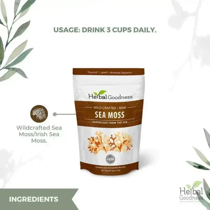 Sea Moss - Raw Dried Gold & Purple St Lucia - Herbal Goodness Bulk Herb Herbal Goodness 