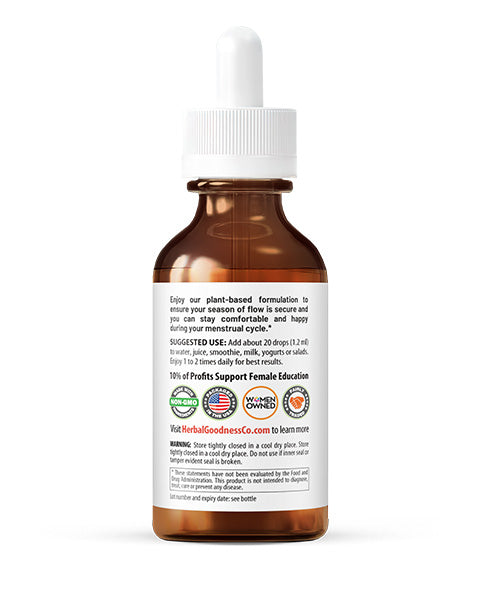Secure in my Flow 2fl.oz-Comfortable Menstrual Cycle - Herbal Goodness Buy Liquid Extract