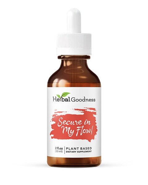 Secure in my Flow 2fl.oz - Plant Based - Dietary Supplement, Ensure Comfortable Menstrual Cycle. - Herbal Goodness Plant Based - Dietary Supplement Herbal Goodness 