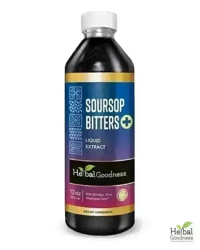 Soursop Bitters 15X Liquid Extract – Organic Soursop Leaf Detox & Wellness Support Liquid Extract Herbal Goodness 12 oz 