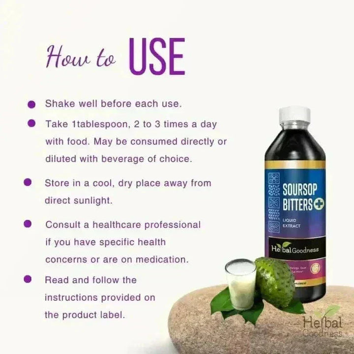 Soursop Bitters Liquid Extract - Herbal Goodness Liquid Extract Herbal Goodness 