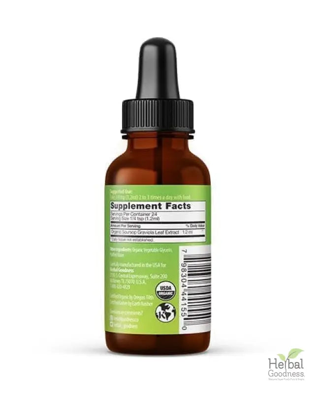 Soursop Leaf Graviola Extract - - Organic 15X Liquid Extract - Cell Renew &amp; Immunity Liquid Extract Herbal Goodness 