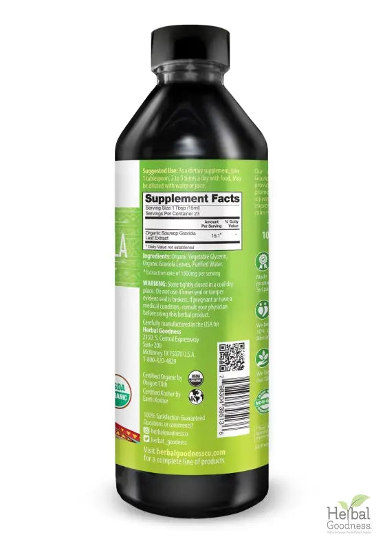 Soursop Leaf Graviola Extract - - Organic 15X Liquid Extract - Cell Renew &amp; Immunity Liquid Extract Herbal Goodness 