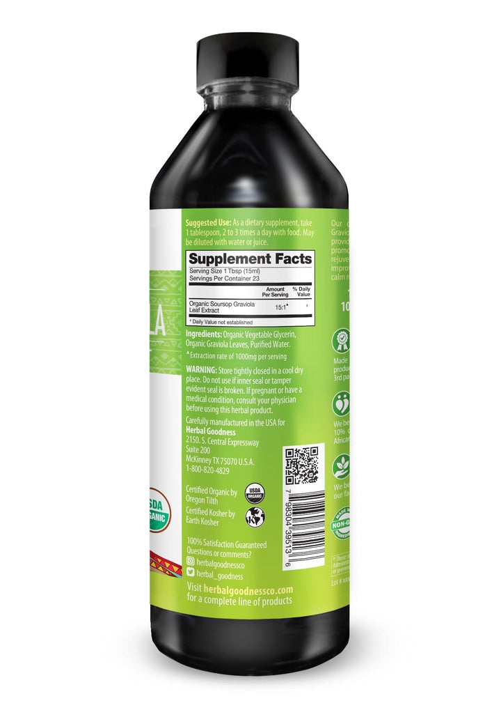 Soursop Leaf Graviola Extract - Organic Liquid Liquid Extract Herbal Goodness 