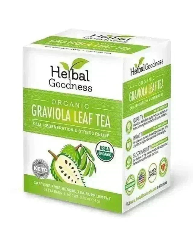 Soursop Leaf Tea Graviola Leaves - 100% Organic Tea & Infusions Herbal Goodness Unit 