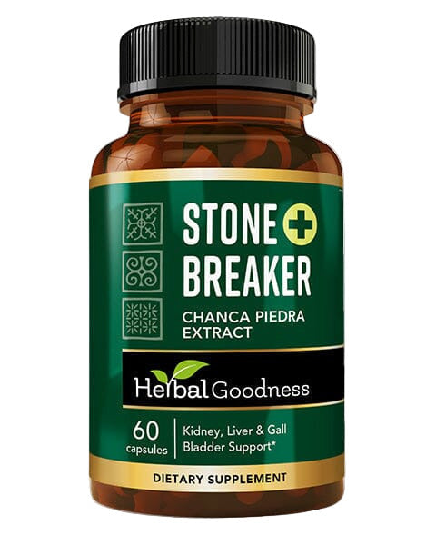 Stone Breaker Plus | Chanca Piedra Extract Capsules - 60/600mg Capsules Herbal Goodness 60 Caps 