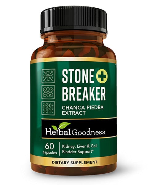 Stone Breaker Plus | Chanca Piedra Extract Capsules - Kidney Gall Bladder & Urinary Track Cleanse 60/600mg Herbal Goodness - Herbal Goodness