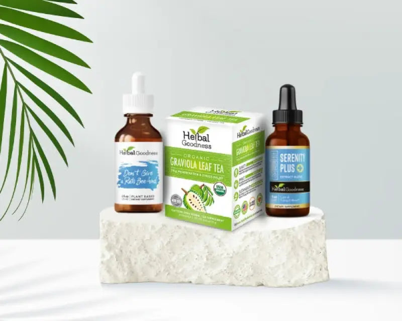 Stress & Mood Support Bundle featuring Ashwagandha Root Powder and Graviola Leaf Extract