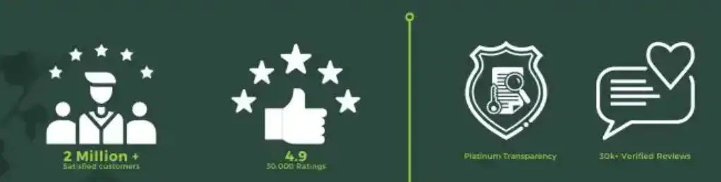 White line art icons on a dark green background.