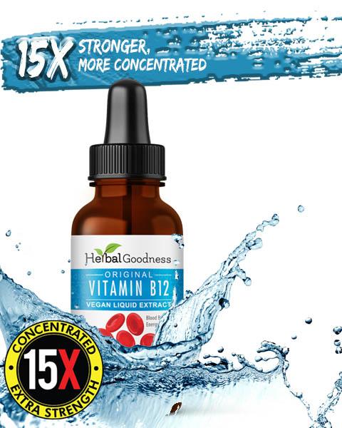 B12 Methyl Extract Liquid - Organic 10,000mcg - Blood, Energy & Vitality - By Herbal Goodness