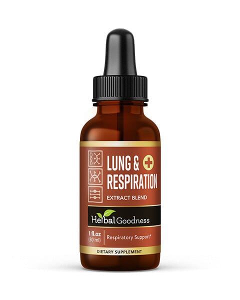 Lungs and Respiration Liquid Extract - Lung Detox, Respiratory Support, Air Filtration Support - Herbal Goodness - Herbal Goodness
