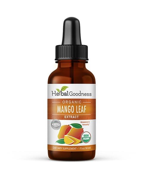 Mango Leaf Extract - Organic - Liquid - Metabolism, Gut & Immunity - Herbal Goodness - Herbal Goodness