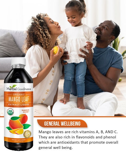 Mango Leaf Extract - Organic - Liquid - Metabolism, Gut & Immunity - Herbal Goodness - Herbal Goodness