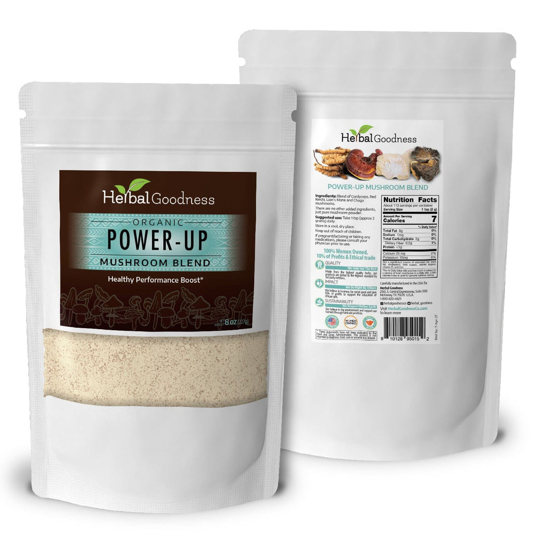 Mushroom Blends - Organic - 8oz - Herbal Goodness Powder Herbal Goodness Power-Up Mushroom Blend 