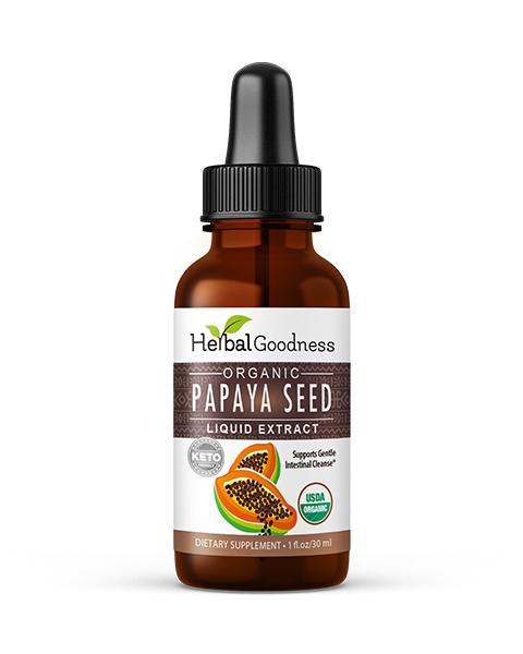 Papaya Seed Liquid Extract - 1oz - Organic Non-GMO - Remove Toxins, Liver Cleanse & Health - By Herbal Goodness Liquid Extract Herbal Goodness Unit 