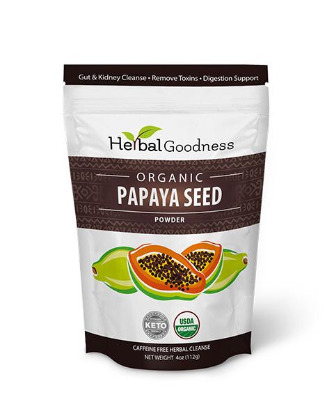 Papaya Seed Powder - Organic 4oz - Detox, Kidney & Digestion - Herbal Goodness - Herbal Goodness