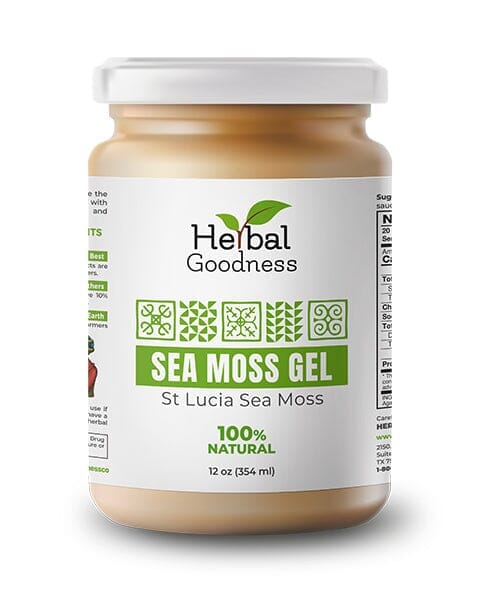 Sea Moss Gel 12 oz Superfood - Thyroid, Joint, Gut, Metabolism & Immune Support - Herbal Goodness - Herbal Goodness