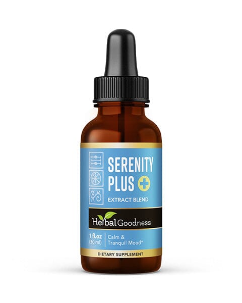 Serenity Liquid Extract - Calm, Tranquil Mood Support , Relax and De-Stress - Herbal Goodness Liquid Extract Herbal Goodness 1 oz 